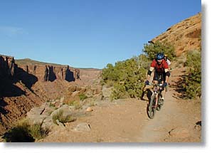 Tom Dean and James Murphy coming down the trail